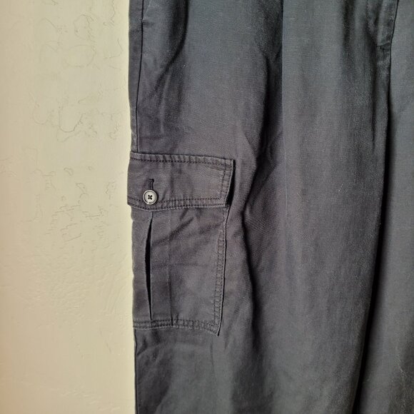 LOFT Drapery Wide Leg Cargo Pants - Picture 3 of 10